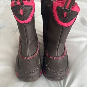 Lands' End Kids' Brown and Pink Snow Boots